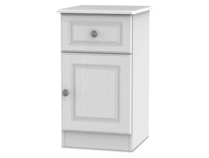 Welcome Pembroke White Ash 1 Drawer Bedside Table (Assembled) Welcome Pembroke White Ash 1 Drawer Bedside Table (Assembled)