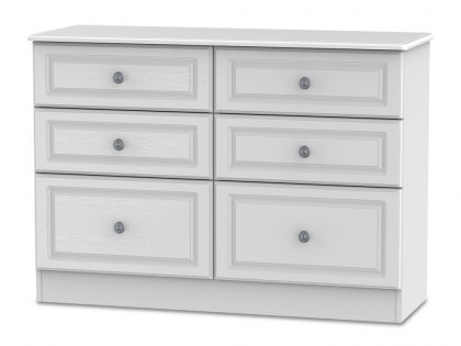 Welcome Pembroke White Ash 6 Drawer Midi Chest of Drawers (Assembled)