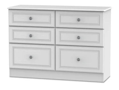 Welcome Pembroke White Ash 3+3 Drawer Midi Chest of Drawers (Assembled) Welcome Pembroke White Ash 3+3 Drawer Midi Chest of Drawers (Assembled)