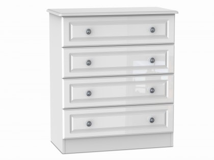 Welcome Pembroke White High Gloss 4 Drawer Chest of Drawers (Assembled)