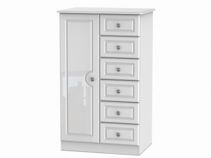 Welcome Pembroke White High Gloss Childrens Small Wardrobe (Assembled)