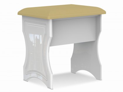 Welcome Pembroke White High Gloss Dressing Table Stool (Assembled)