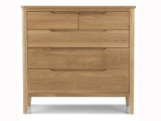 Archers Keswick 2 Over 3 Oak Wooden Chest of Drawers (Assembled)