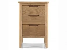 Archers Archers Keswick 3 Drawer Oak Wooden Bedside Table (Assembled)