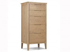 Archers Keswick 5 Drawer Oak Wooden Tall Chest of Drawers (Assembled)