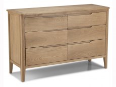 Archers Archers Keswick 6 Drawer Oak Wooden Wide Chest of Drawers (Assembled)