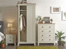 GFW GFW Lancaster Cream and Oak 3 Piece Bedroom Furniture Package (Flat Packed)