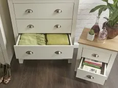 GFW GFW Lancaster Cream and Oak 3 Piece Bedroom Furniture Package