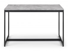 Julian Bowen Julian Bowen Staten 120cm Concrete Effect and Black Dining Table and 2 Bench Set