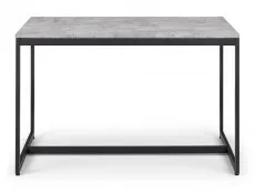 Julian Bowen Julian Bowen Staten Concrete Effect and Black Dining Table and 2 Bench Set