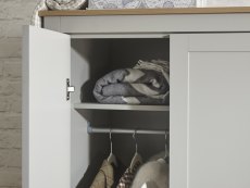 GFW GFW Lancaster Grey and Oak 4 Piece Bedroom Furniture Package (Flat Packed)