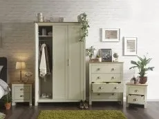 GFW Lancaster Cream and Oak 4 Piece Bedroom Furniture Package