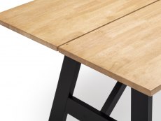 Julian Bowen Julian Bowen Hockley Black and Light Oak Dining Table and 4 Chairs plus Bench Set