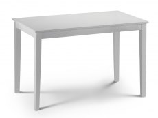 Julian Bowen Julian Bowen Taku White Dining Table and 4 Mandy White Chair Set