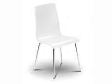 Julian Bowen Julian Bowen Taku White Dining Table and 4 Mandy White Chair Set