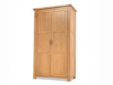 Archers Archers Ambleside 2 Door Full Hanging Oak Wooden Double Wardrobe (Part Assembled)