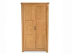 Archers Ambleside 2 Door Full Hanging Oak Wooden Double Wardrobe (Part Assembled)