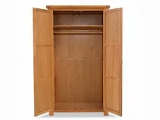 Archers Archers Ambleside 2 Door Full Hanging Oak Wooden Double Wardrobe (Part Assembled)