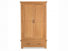 Archers Ambleside 2 Door 1 Drawer Oak Wooden Double Wardrobe (Part Assembled)