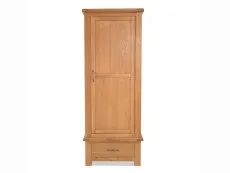 Archers Ambleside 1 Door 1 Drawer Oak Wooden Single Wardrobe (Part Assembled)