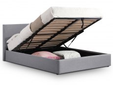 Julian Bowen Julian Bowen Rialto 5ft King Size Grey Linen Upholstered Fabric Ottoman Bed Frame