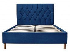 Birlea Loxley 4ft Small Double Midnight Blue Upholstered Fabric Bed Frame
