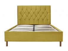 Birlea Loxley 5ft King Size Mustard Upholstered Fabric Bed Frame