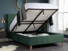 Birlea Loxley 5ft King Size Green Upholstered Fabric Ottoman Bed Frame