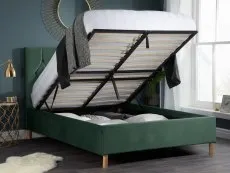 Birlea Furniture & Beds Birlea Loxley 5ft King Size Green Fabric Ottoman Bed Frame