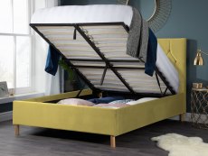 Birlea Birlea Loxley 5ft King Size Mustard Upholstered Fabric Ottoman Bed Frame