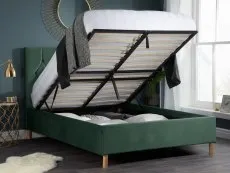 Birlea Loxley 4ft Small Double Green Fabric Ottoman Bed Frame