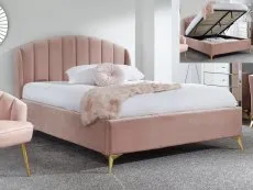 GFW GFW Pettine Pink Fabric Ottoman Bed Frame