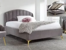 GFW GFW Pettine 5ft King Size Grey Fabric Ottoman Bed Frame