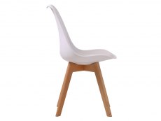 LPD LPD Louvre Set of 2 White Moulded Dining Chairs