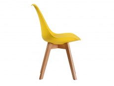 LPD LPD Louvre Set of 2 Yellow Moulded Dining Chairs