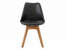 LPD LPD Louvre Set of 2 Black Moulded Dining Chairs