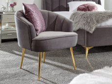 GFW GFW Pettine Grey Upholstered Fabric Accent Chair