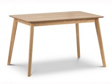 Julian Bowen Julian Bowen Boden 118cm Oak Veneer Dining Table and 4 Lars Chairs Set