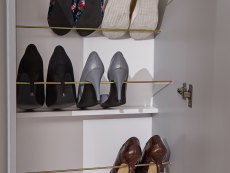 GFW GFW Rhone 180cm White Shoe Cabinet with 1 Mirrored Door (Flat Packed)