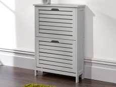 GFW GFW Bergen Grey 2 Tier Shoe Cabinet (Flat Packed)