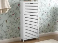 GFW GFW Bergen White 3 Tier Shoe Cabinet