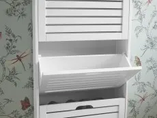 GFW Bergen White 3 Tier Shoe Cabinet