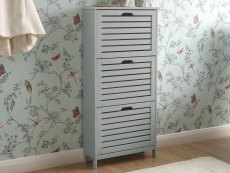 GFW GFW Bergen Grey 3 Tier Shoe Cabinet (Flat Packed)