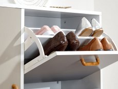 GFW GFW Delta White and Grey 1 Door 2 Drawer Shoe Cabinet (Flat Packed)