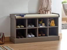GFW GFW Kempton Grey 2 Tier Shoe Bench (Flat Packed)