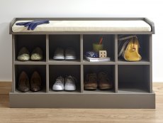 GFW GFW Kempton Grey 2 Tier Shoe Bench (Flat Packed)
