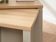 GFW GFW Lancaster Grey and Oak Nest of Tables (Flat Packed)