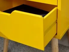GFW GFW Nyborg 2 Drawer Yellow Bedside Table (Flat Packed)