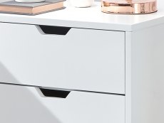 GFW Nyborg 2 Drawer White Set of 2 Bedside Cabinets (Flat Packed)