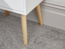 GFW GFW Nyborg 2 Drawer White Set of 2 Bedside Cabinets (Flat Packed)